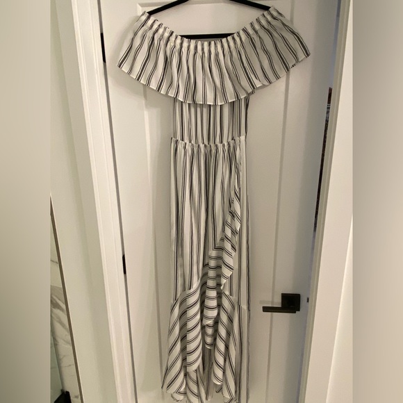 Striped Off the Shoulder Dress - Picture 2 of 2